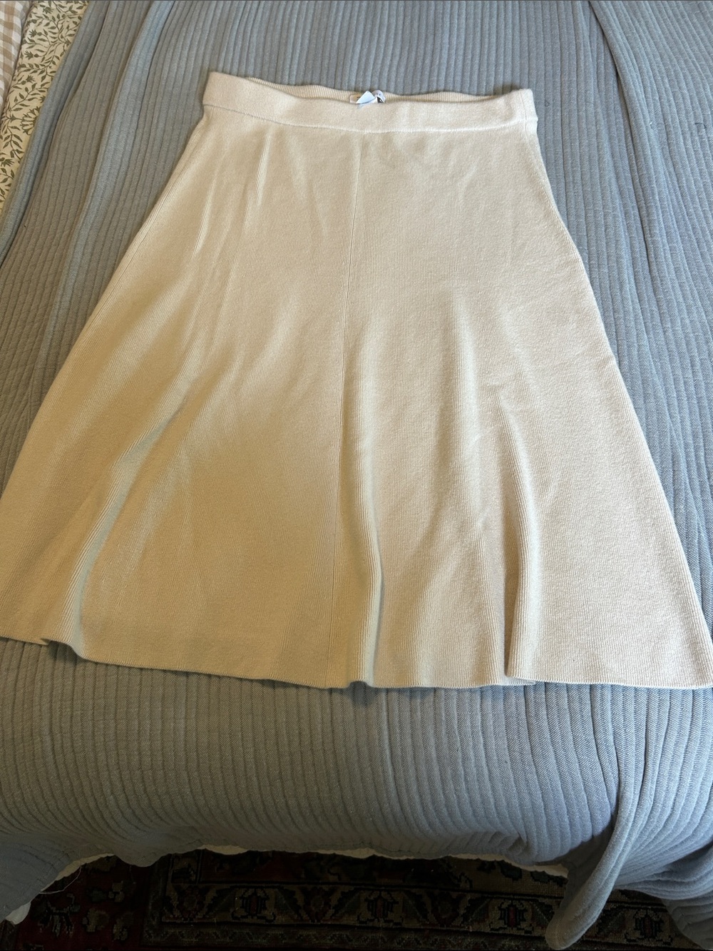 Nordstrom Cream A-Line Knit Skirt